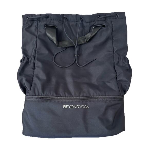BEYOND YOGA Convertible Backpack Drawstring Tote Lightweight Black Gym Bag main image 13